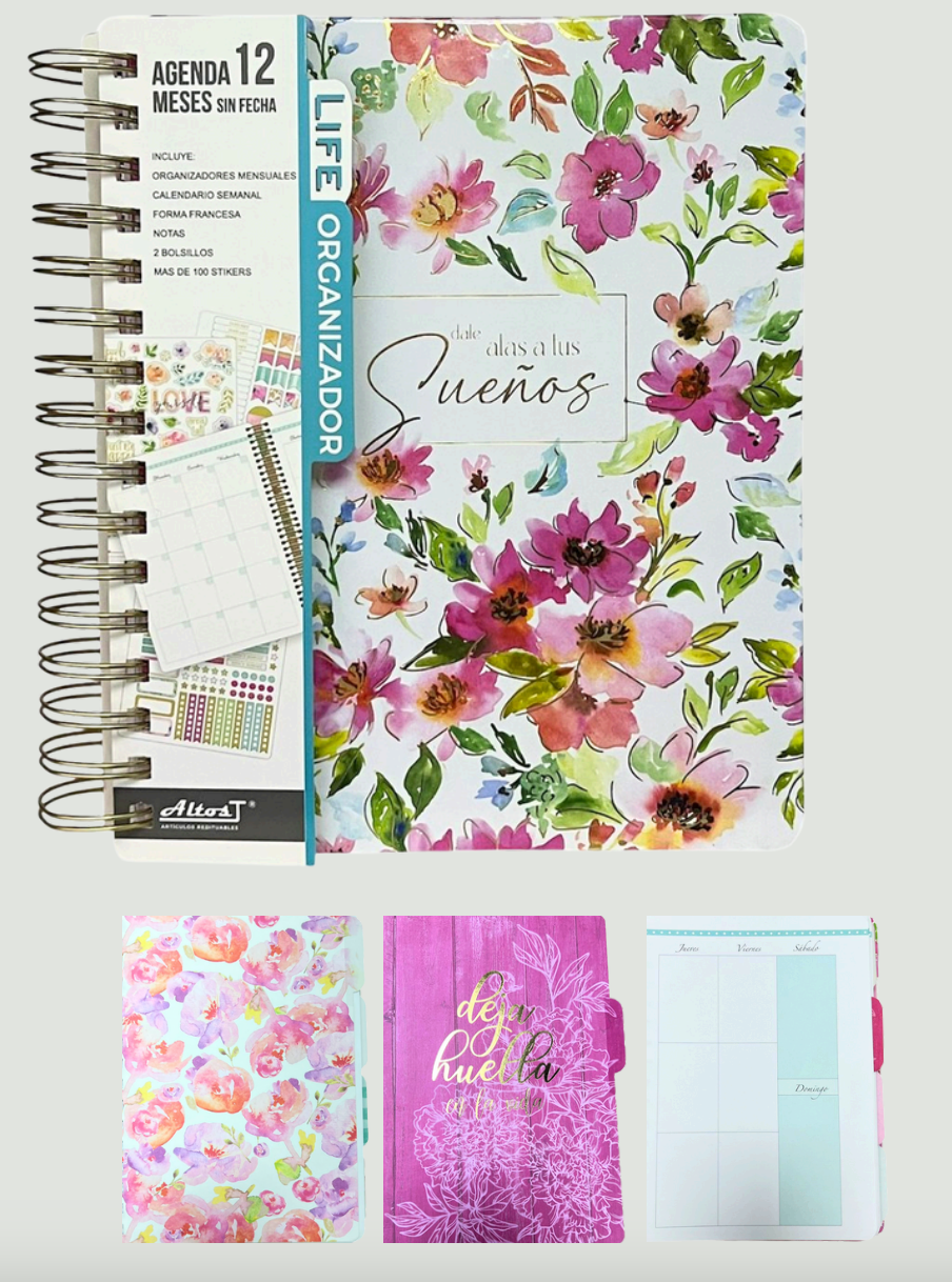 Agenda Perpetua de 12 meses G. C/Espiral