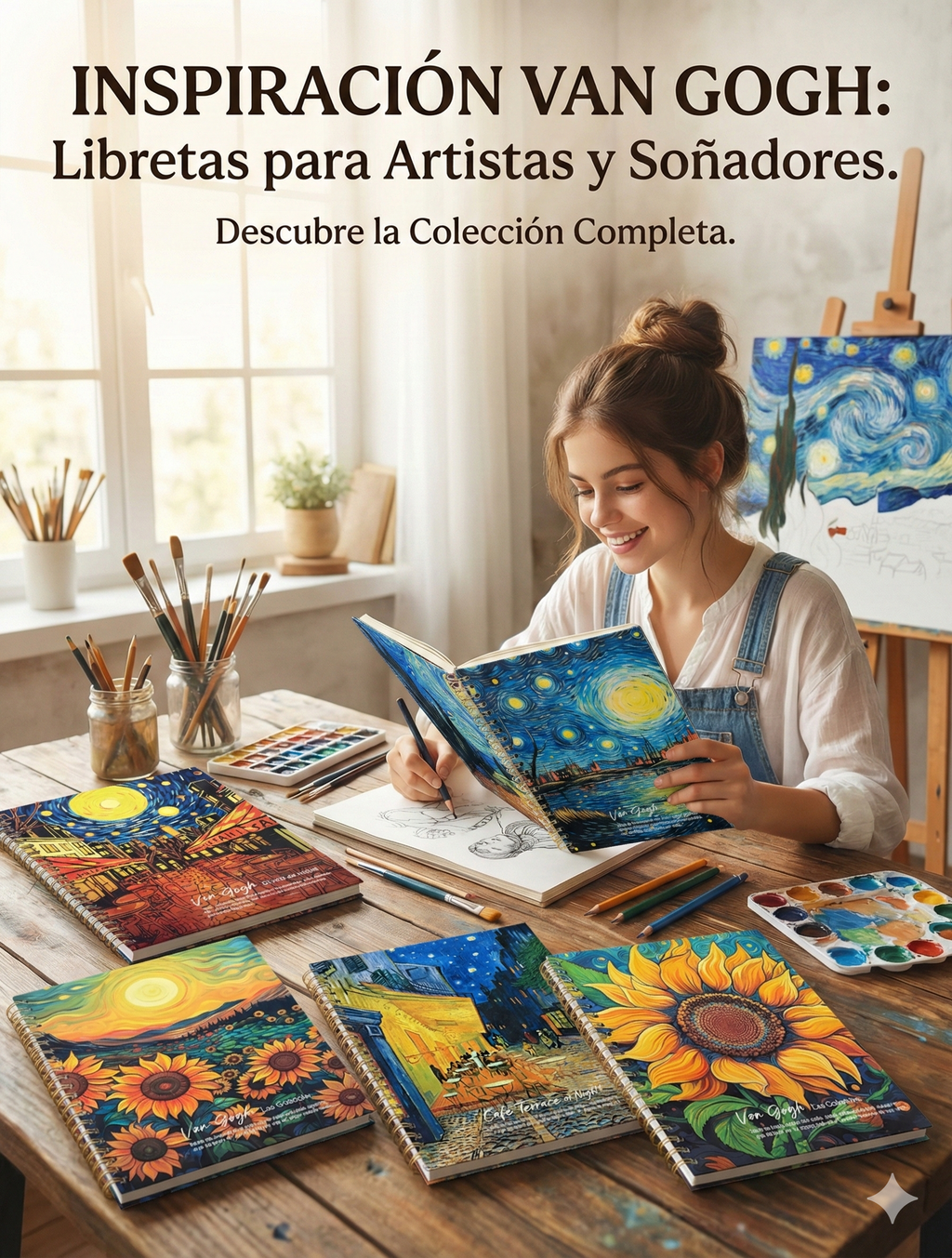 Libreta profesional 200 h P/D Van Gogh Esp. Metal Esp. Plástico